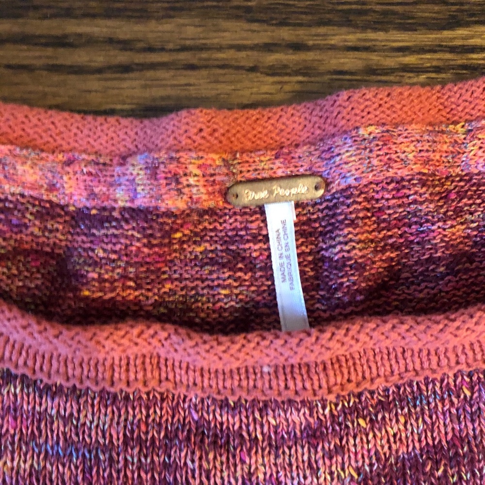 Free People Pink Cropped Sweater, M - Picture 5 of 6